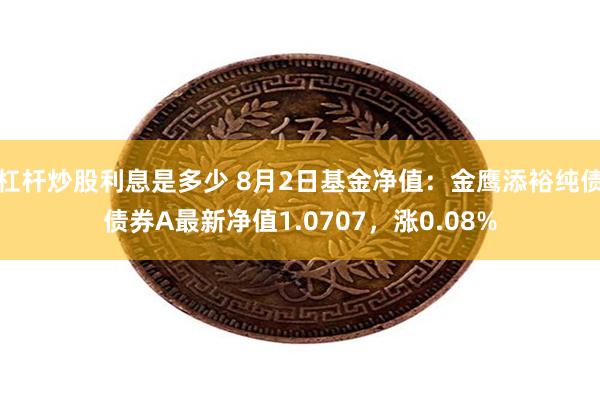 杠杆炒股利息是多少 8月2日基金净值：金鹰添裕纯债债券A最新净值1.0707，涨0.08%