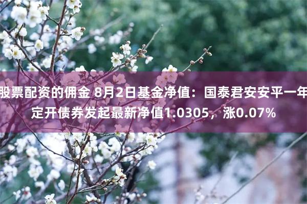 股票配资的佣金 8月2日基金净值：国泰君安安平一年定开债券发起最新净值1.0305，涨0.07%