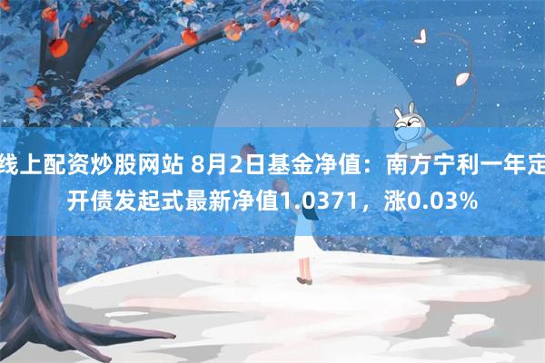 线上配资炒股网站 8月2日基金净值：南方宁利一年定开债发起式最新净值1.0371，涨0.03%