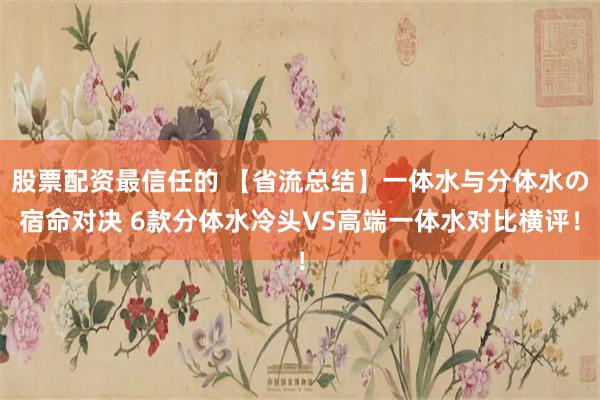 股票配资最信任的 【省流总结】一体水与分体水の宿命对决 6款分体水冷头VS高端一体水对比横评！