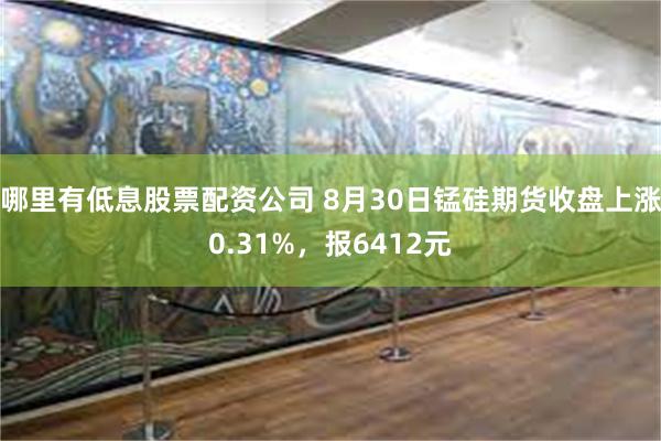 哪里有低息股票配资公司 8月30日锰硅期货收盘上涨0.31%，报6412元