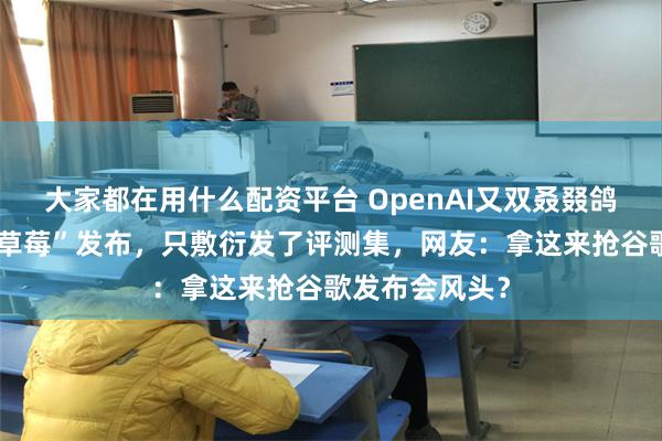 大家都在用什么配资平台 OpenAI又双叒叕鸽了！没等来“草莓”发布，只敷衍发了评测集，网友：拿这来抢谷歌发布会风头？