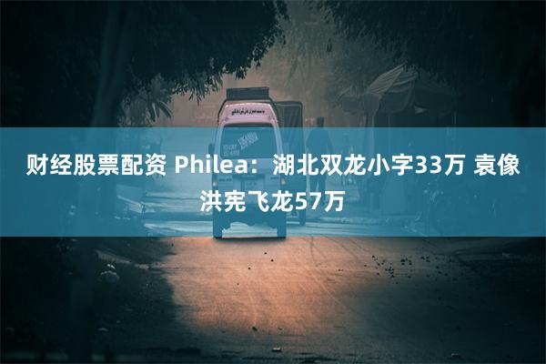 财经股票配资 Philea：湖北双龙小字33万 袁像洪宪飞龙57万