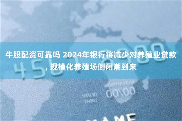 牛股配资可靠吗 2024年银行将减少对养殖业贷款, 规模化养殖场倒闭潮到来