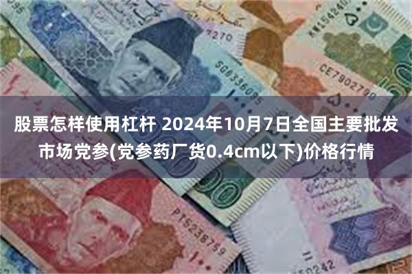 股票怎样使用杠杆 2024年10月7日全国主要批发市场党参(党参药厂货0.4cm以下)价格行情