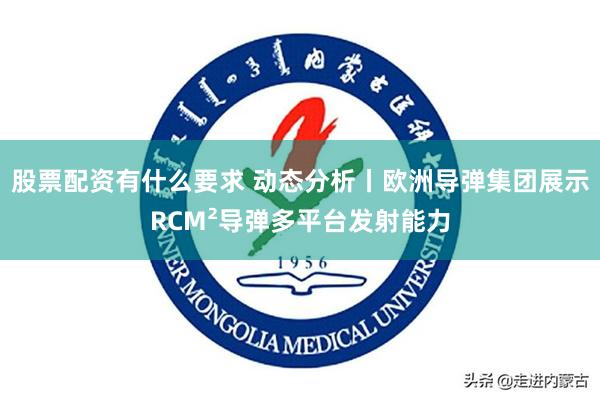 股票配资有什么要求 动态分析丨欧洲导弹集团展示RCM²导弹多平台发射能力