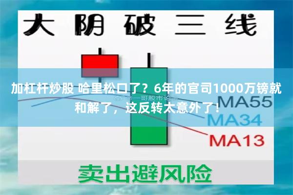 加杠杆炒股 哈里松口了？6年的官司1000万镑就和解了，这反转太意外了！