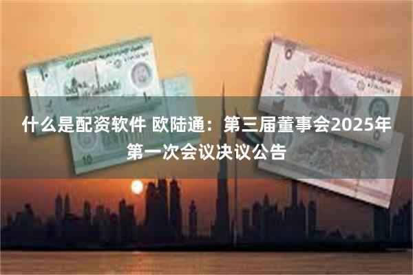 什么是配资软件 欧陆通：第三届董事会2025年第一次会议决议公告